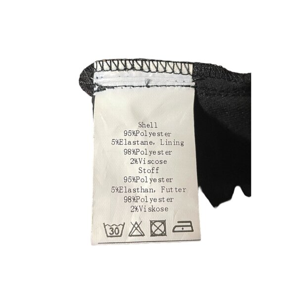 Grace‎ Karin Black V Neck with Ruffles Black Dress New with Tags - Picture 3 of 4